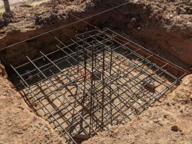 Foundation with rebar